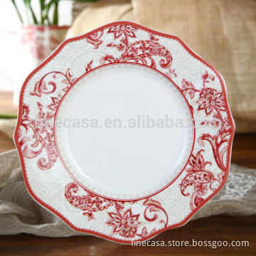 8.75 Inches Elegant Fine New Bone China Bulk Ceramic Dessert Plate